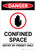 Enter By Permit Only with Icon - Portrait Wall Sign