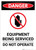 Equipment Being Serviced with Icon - Portrait Wall Sign