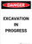 Excavation in Process - Portrait Wall Sign