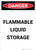 Flammable Liquid Storage - Portrait Wall Sign