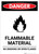 Flammable Material with Icon - Portrait Wall Sign