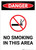 Flammable No Smoking In This Area Sign With Icon - Portrait Wall Sign