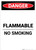 Flammable No Smoking - Portrait Wall Sign