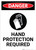 Hand Protection Required with Icon - Portrait Wall Sign