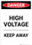 High Voltage Keep Away - Portrait Wall Sign
