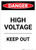 High Voltage Keep Out - Portrait Wall Sign