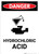 Hydrochloric Acid with Icon - Portrait Wall Sign