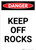 Keep Off Rocks - Portrait Wall Sign