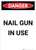 Nail Gun in Use - Portrait Wall Sign
