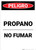 Propane No Smoking Spanish - Portrait Wall Sign