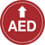 AED (Arrow Up) - Floor Signs