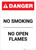 No Smoking No Open Flame ANSI - Portrait Wall Sign