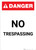 No Trespassing ANSI - Portrait Wall Sign