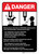 Danger: Rivits and Riviters Machine Guidelines ANSI - Wall Sign