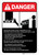 Danger: Roll Threaders Guidelines ANSI - Wall Sign