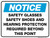 Notice: Safety Glasses Safety Shoes and Hearing Protection Required - Floor Sign