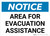Notice: Area For Evacuation Assistance Landscape