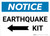 Notice: Earthquake Kit with Left Arrow Landscape