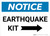 Notice: Earthquake Kit with Right Arrow Landscape