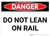 Danger: Do Not Lean On Rail Landscape - Wall Sign