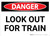 Danger: Look Out For Train Landscape - Wall Sign