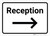 Reception Arrow Right - Wall Sign