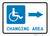 ADA Accessible Changing Area Right Arrow with Icon Landscape - Wall Sign