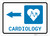 Cardiology Left Arrow with Icon Landscape - Wall Sign