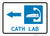 Cath Lab Left Arrow with Icon Landscape - Wall Sign