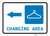 Changing Area Left Arrow with Icon Landscape - Wall Sign