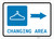Changing Area Right Arrow with Icon Landscape - Wall Sign