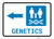 Genetics Left Arrow with Icon Landscape - Wall Sign