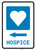 Hospice Left Arrow with Icon Portrait - Wall Sign