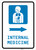 Internal Medicine Right Arrow with Icon Portrait - Wall Sign