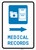 Medical Records Right Arrow with Icon Portrait - Wall Sign