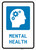 Mental Health with Icon Portrait - Wall Sign
