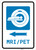 MRI/PET Scan Left Arrow with Icon Portrait - Wall Sign