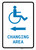 ADA Accessible Changing Area Left Arrow with Icon Portrait v2 - Wall Sign