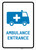 Ambulance Entrance with Icon Portrait v2 - Wall Sign