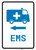EMS Medical Van Left Arrow with Icon Portrait v2 - Wall Sign
