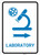 Laboratory Right Arrow with Icon Portrait v2 - Wall Sign