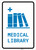 Medical Library with Icon Portrait v2 - Wall Sign