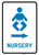 Nursery Right Arrow with Icon Portrait v2 - Wall Sign