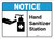 Notice: Landscape Hand Sanitizer Station ANSI Landscape - Wall Sign