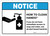 Notice: How To Clean Hands ANSI Landscape - Wall Sign