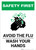 Safety First: Avoid The Flu Wash Your Hands Portrait - Wall Sign