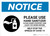 Notice: Please Use Hand Sanitizer - Leave Germs Behind Landscape - Wall Sign