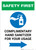 Safety First: Complimentary Hand Sanitizer For Your Usage - Right Arrow Portrait - Wall Sign