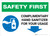 Safety First: Complimentary Hand Sanitizer For Your Usage - Down Arrow Landscape - Wall Sign