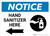 Notice: Hand Sanitizer Here Left Arrow with Icon Landscape - Wall Sign